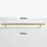 Nozzti Brass Textured Cabinet Handles - 381mm length - Level Decor