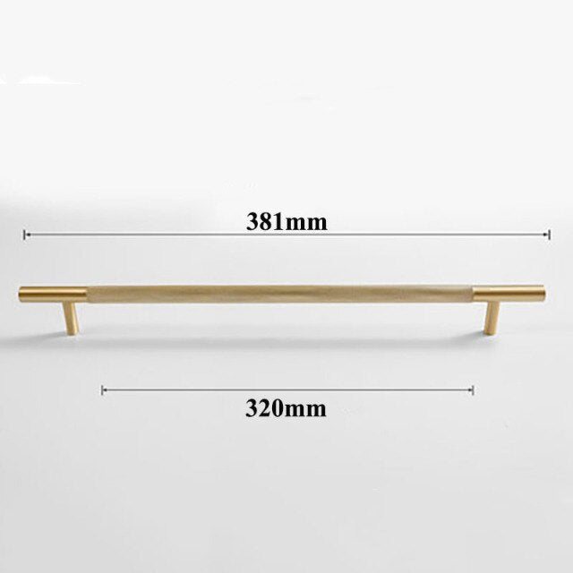 Nozzti Brass Textured Cabinet Handles - 381mm length - Level Decor