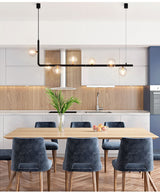 Stylish Metal And Glass Kitchen Island Chandelier Lamp - Level Decor