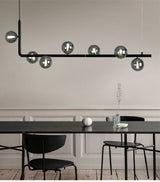 Stylish Metal And Glass Kitchen Island Chandelier Lamp - Level Decor