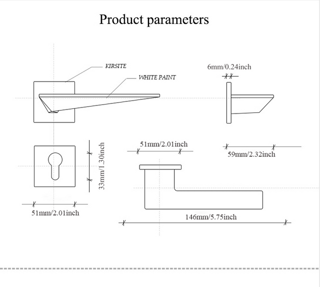 American Style Anti-theft Door Handle - Level Decor