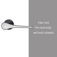 Sleek Two-Tone Door Handle - Black/White with Dummy Lock - Level Decor