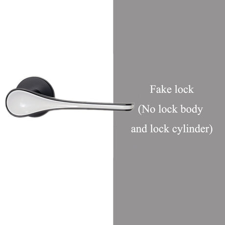 Sleek Two-Tone Door Handle - Black/White with Dummy Lock - Level Decor