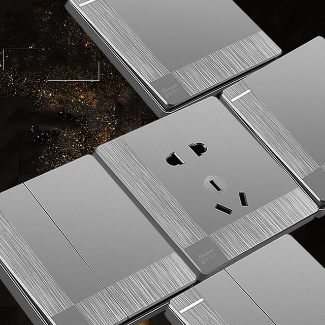 Modern Grey 1-4 Gang Switch - Level Decor