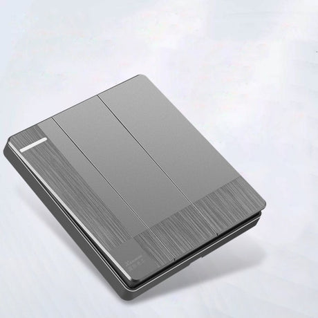 Modern Grey 1-4 Gang Switch - 3Gang 1 Way - Level Decor