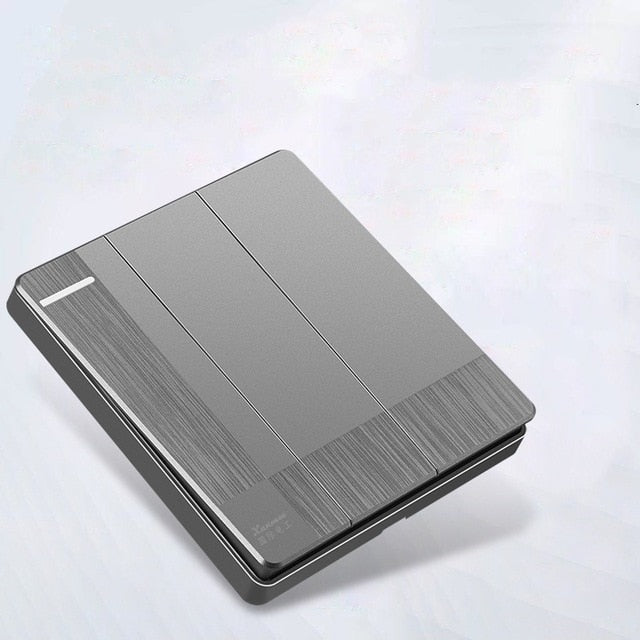 Modern Grey 1-4 Gang Switch - 3Gang 2 Way - Level Decor