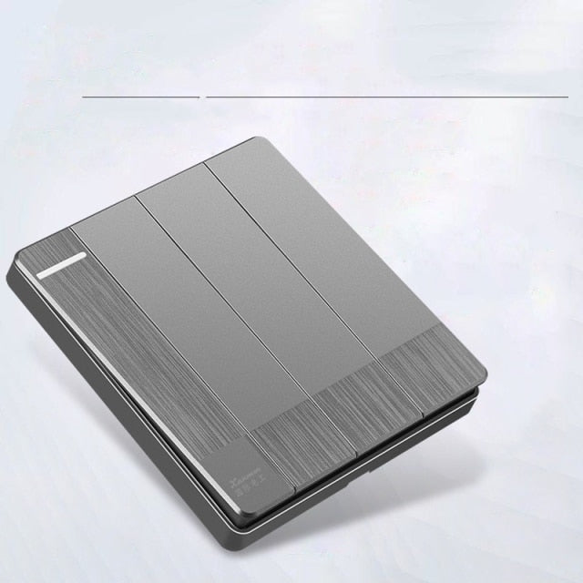 Modern Grey 1-4 Gang Switch - 4Gang 1 Way - Level Decor