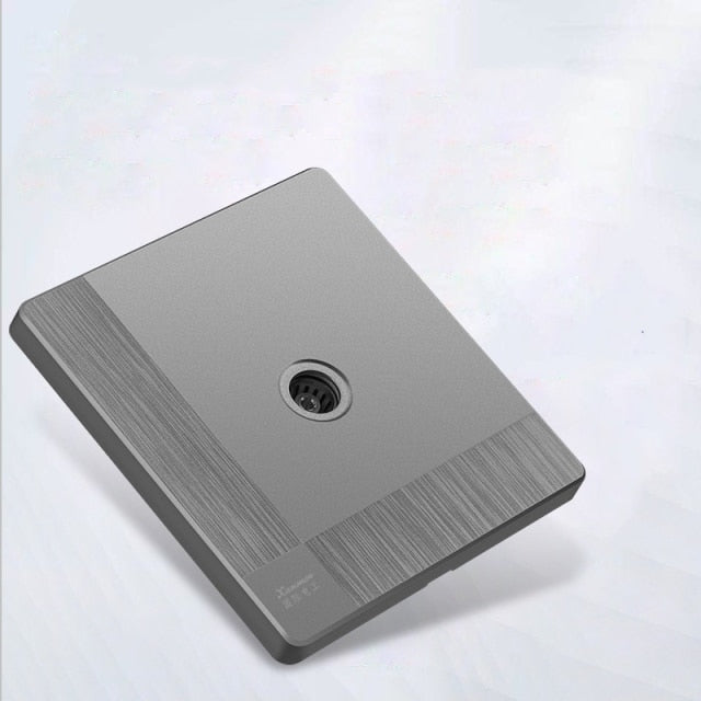 Modern Grey 1-4 Gang Switch - TV socket - Level Decor