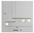 Designer Glass Ball Chandelier - 3 HEAD A / golden finish / Warm White - Level Decor
