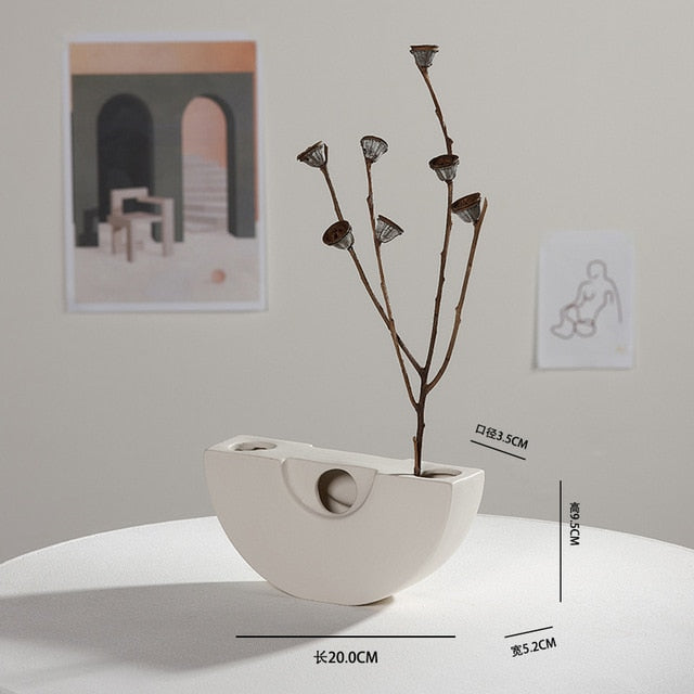 Nordic Dried Flower Ceramic Vase - K - Level Decor