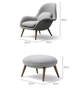 Designer Nordic Single Lounge Sofa Chair - Level Decor