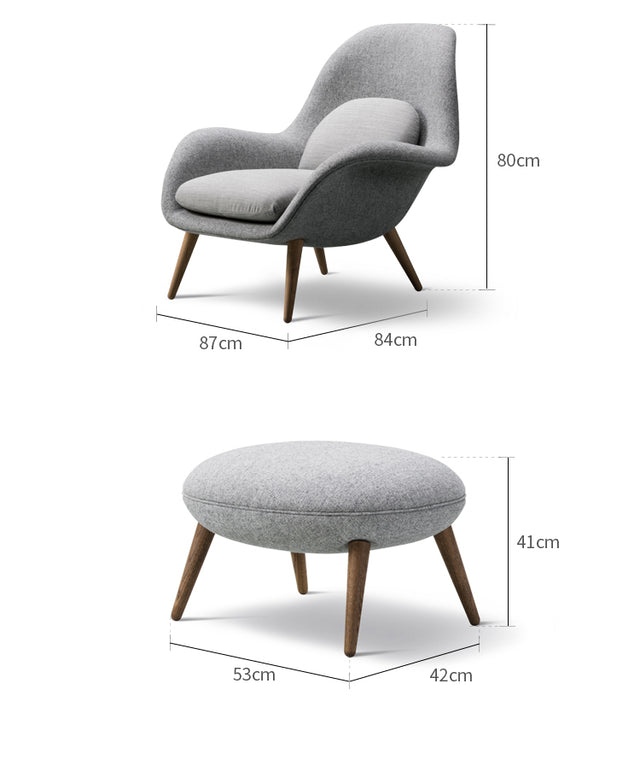 Designer Nordic Single Lounge Sofa Chair - Level Decor