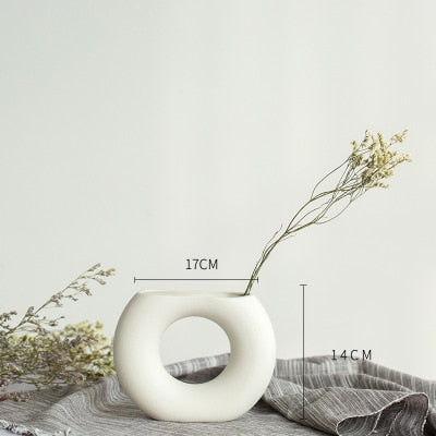 Nordic Dried Flower Ceramic Vase - L - Level Decor