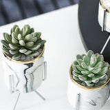 Nordic Marble Pattern Ceramic Iron Art Vase - Level Decor