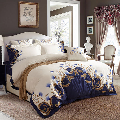 Royal Ira Egyptian Cotton Duvet Cover Set - Level Decor
