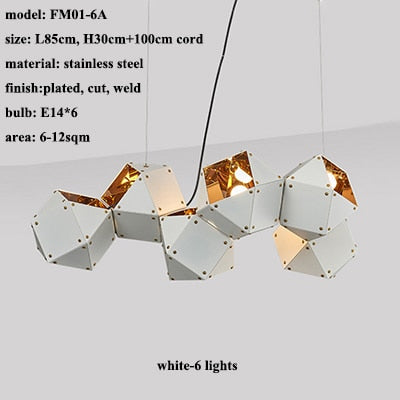 Modern Mystic LED Chandelier - white-6 lights / white light(5500K) - Level Decor