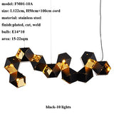 Modern Mystic LED Chandelier - black-10 lights / 3 lights changeable - Level Decor