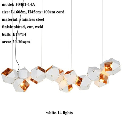 Modern Mystic LED Chandelier - white-14 lights / 3 lights changeable - Level Decor