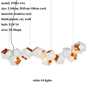 Modern Mystic LED Chandelier - white-14 lights / 3 lights changeable - Level Decor