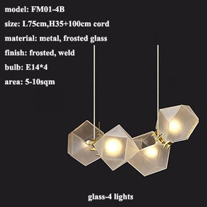 Modern Mystic LED Chandelier - glass-4 lights / warm light(2500K) - Level Decor
