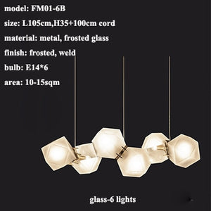 Modern Mystic LED Chandelier - glass-6 lights / warm light(2500K) - Level Decor