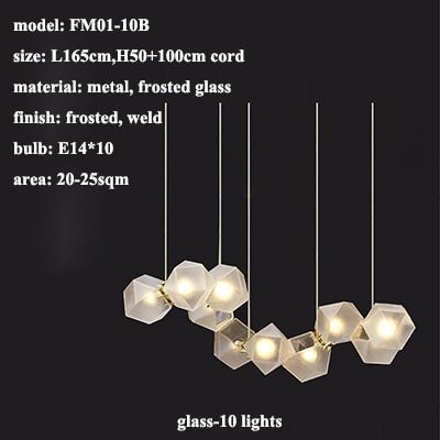 Modern Mystic LED Chandelier - glass-10 lights / warm light(2500K) - Level Decor