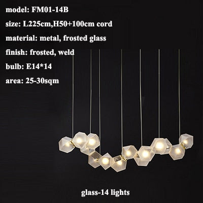 Modern Mystic LED Chandelier - glass-14 lights / white light(5500K) - Level Decor